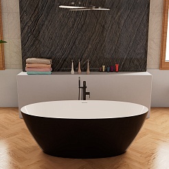 Frank Акриловая ванна 170x81 F6123 black/white – фотография-2